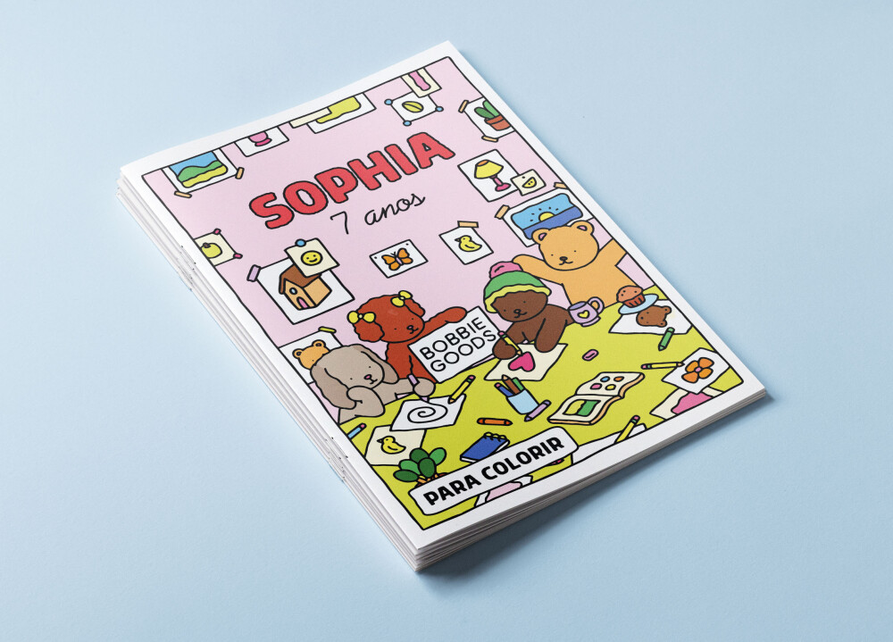 Mini Revistas Personalizadas de Colorir Bobbie Goods