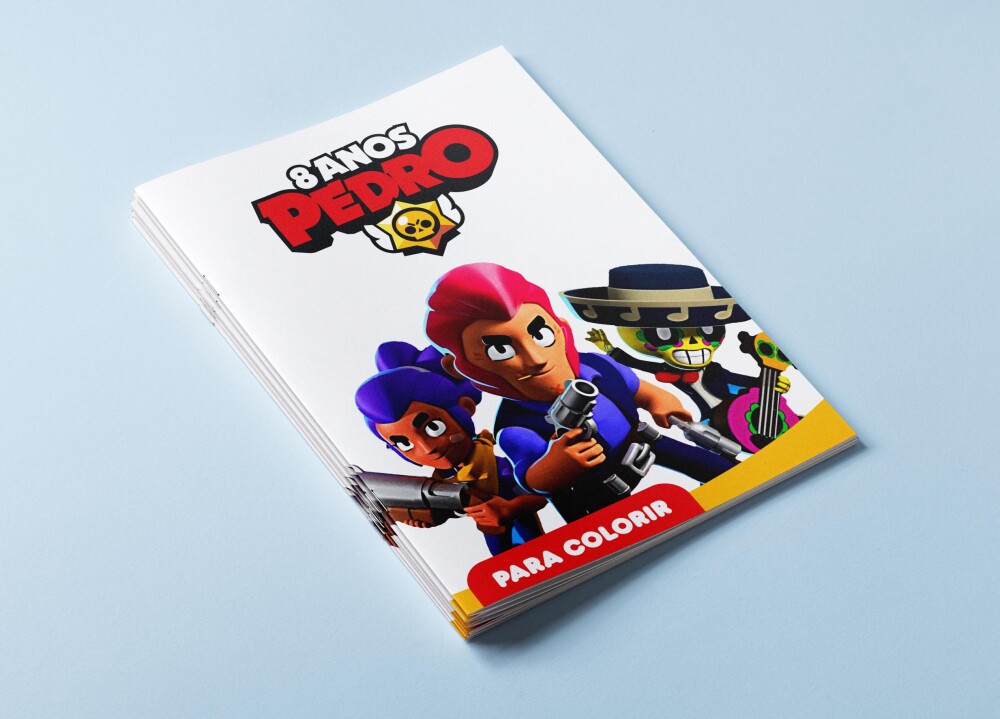 Mini Revistas Personalizadas de Colorir Brawl Stars