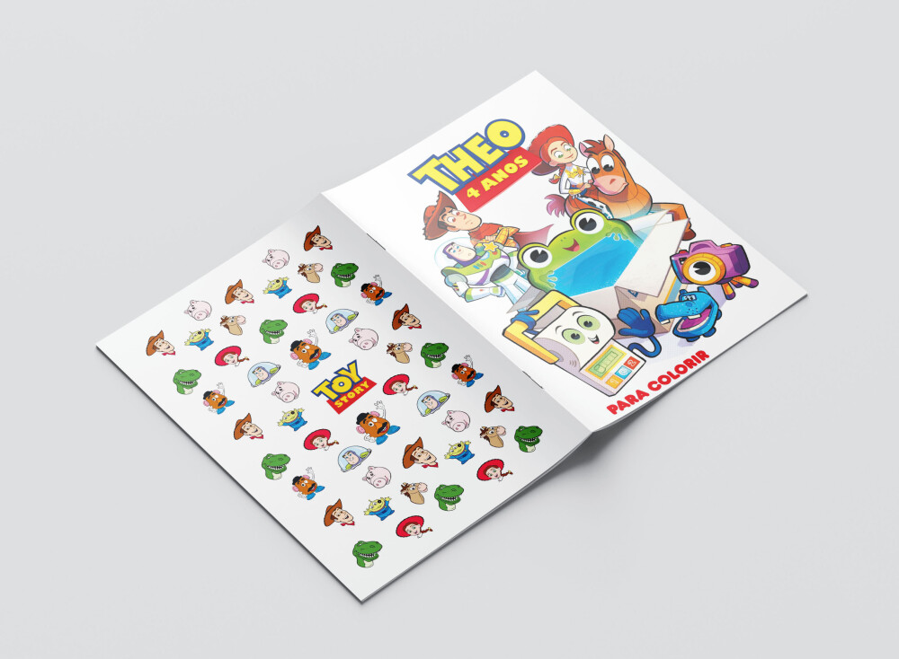 Mini Revistas Personalizadas de Colorir Toy Story 5