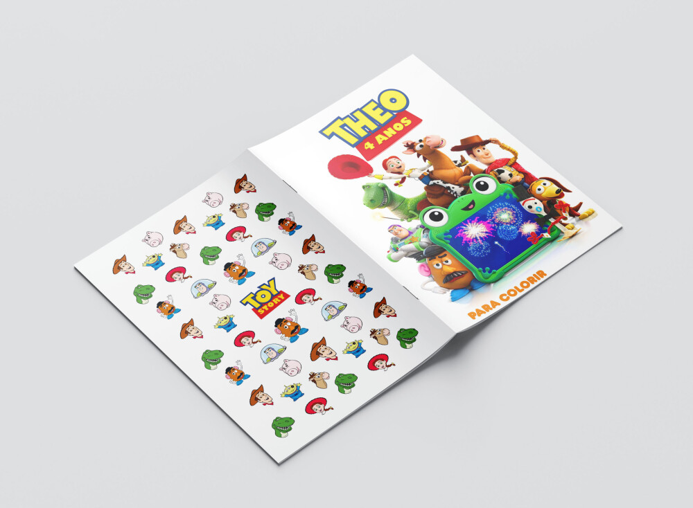 Mini Revistas Personalizadas de Colorir Toy Story 5