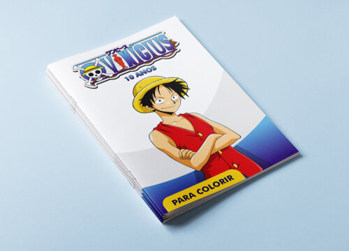 Mini Revistas Personalizadas de Colorir One Piece