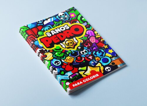 Mini Revistas Personalizadas de Colorir Brawl Stars