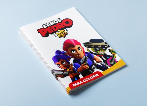 Mini Revistas Personalizadas de Colorir Brawl Stars