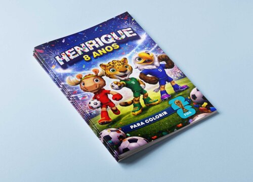 Mini Revistas Personalizadas de Colorir Copa do Mundo 2026