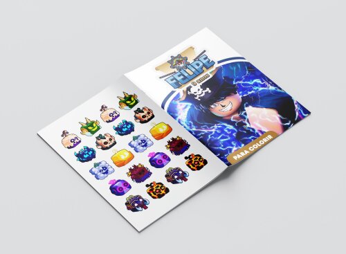 Mini Revistas Personalizadas de Colorir Blox Fruits
