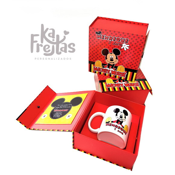 Caixa Cartonada + Caneca Personalizadas Individualmente