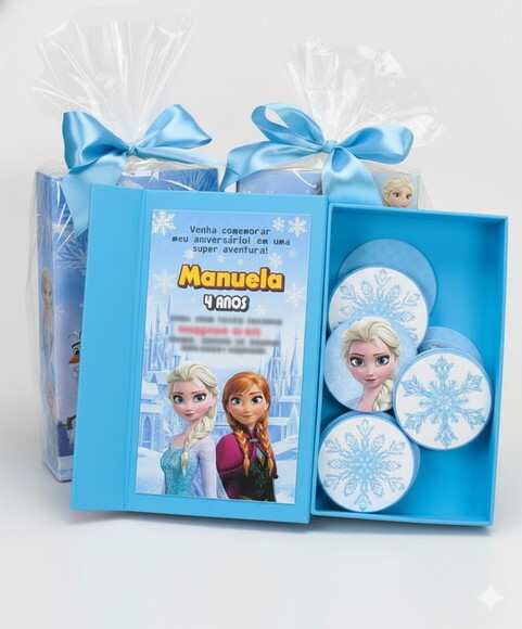 Convite Caixa com Jogo da Memória 12 Pares.