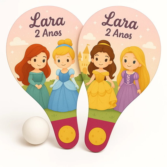 Kit 20 Pares 40 Raquetes + 20 Bolinhas Adesivadas