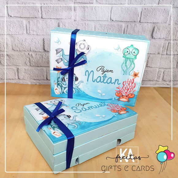 Kit Diversão Infantil Fundo do Mar Lembrancinha Kit Pintura