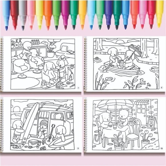 Livro de Colorir Bobbie Goods 100 Folhas ou 50 Folhas 180g