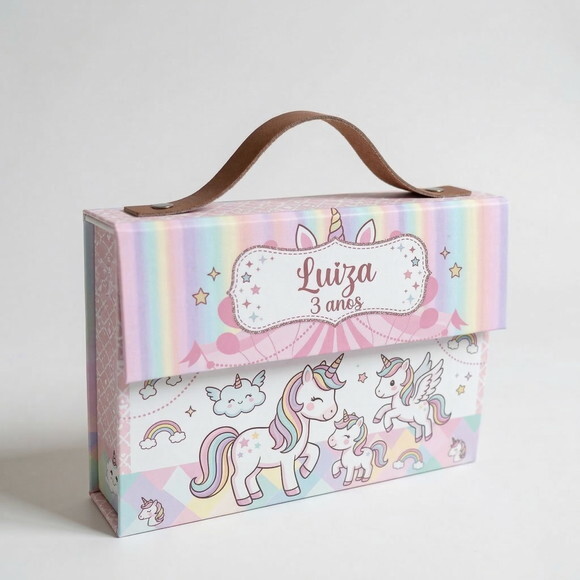 Maleta de Jogos Luiza: Diversão Que Estimula! Tema: Unicórni