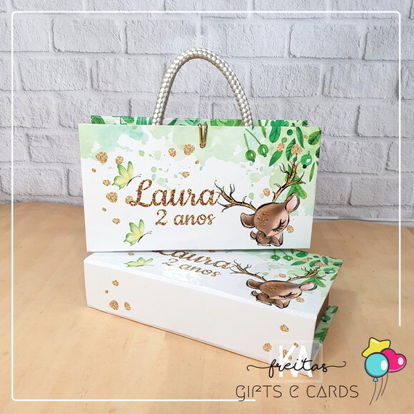 Maletinha Cartonada Personalizada + Bloco de Anotações
