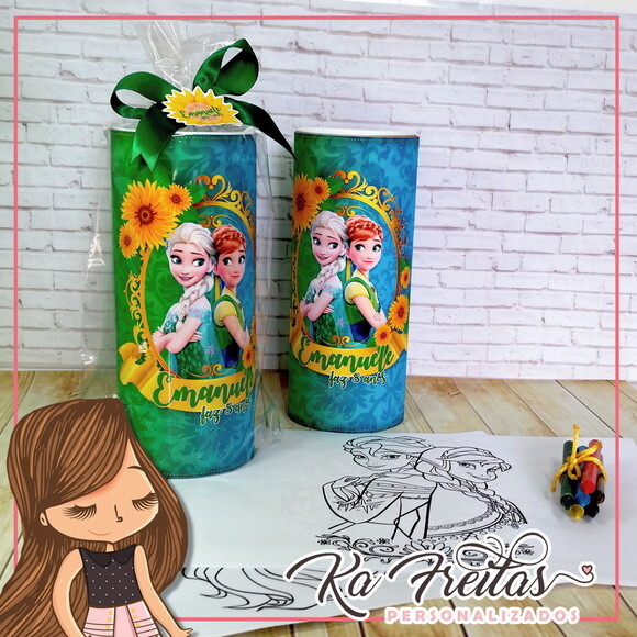 Maxi-pote com Kit Colorir - Frozen