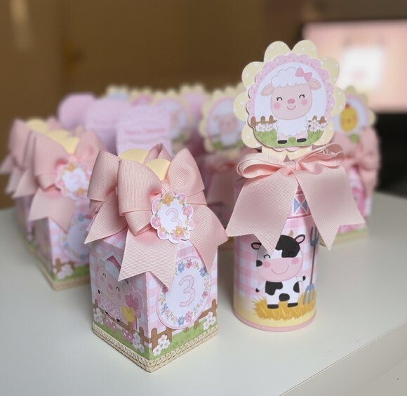 Personalizados de Luxo Linha Premium - Fazendinha Rosa