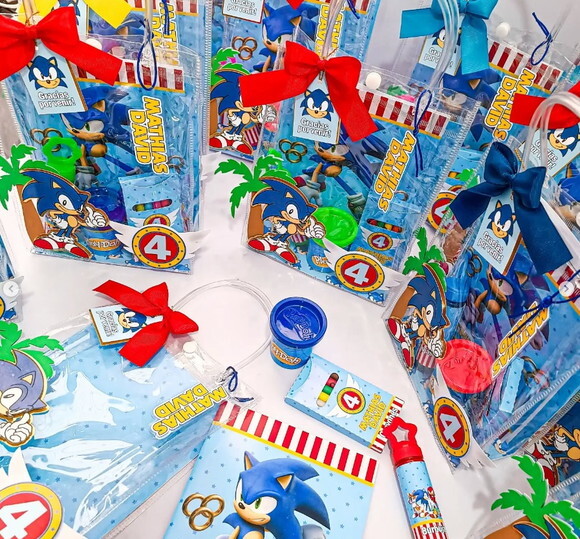 Sacolinha Surpresa - Lembrancinha Festa Infantil Sonic