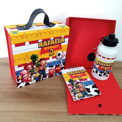 Caixa Cartonada + Squeeze em Aluminio + Bloco Anotações