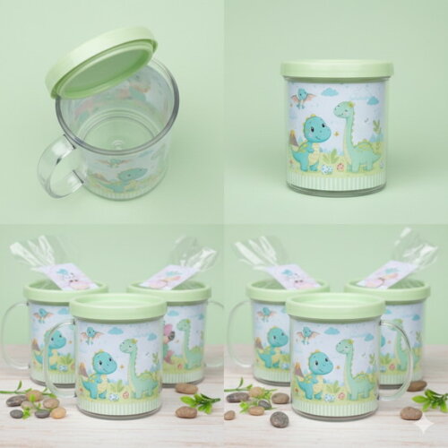 Caneca Acrílica Personalizada - Tema Dinossauro Baby