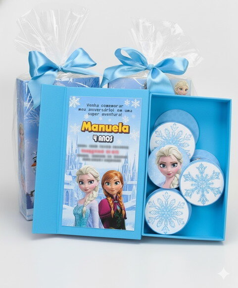 Convite Caixa com Jogo da Memória 12 Pares.