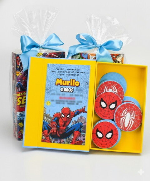 Convite Caixa com Jogo da Memória 12 Pares.