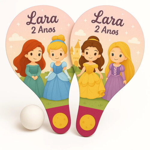 Kit 20 Pares 40 Raquetes + 20 Bolinhas Adesivadas