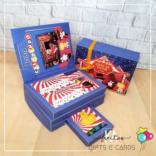 Kit Diversão Infantil Circo Lembrancinha Kit Pintura