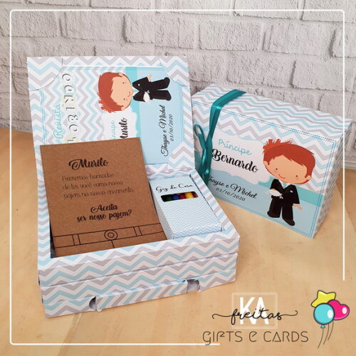 Kit Diversão Infantil Convite Daminha e Pajem Casamento