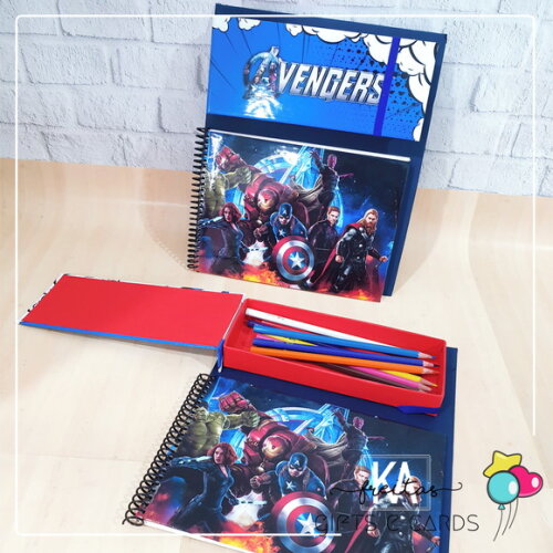 Kit Risque e Rabisque Cartonado - Lembrancinha Vingadores