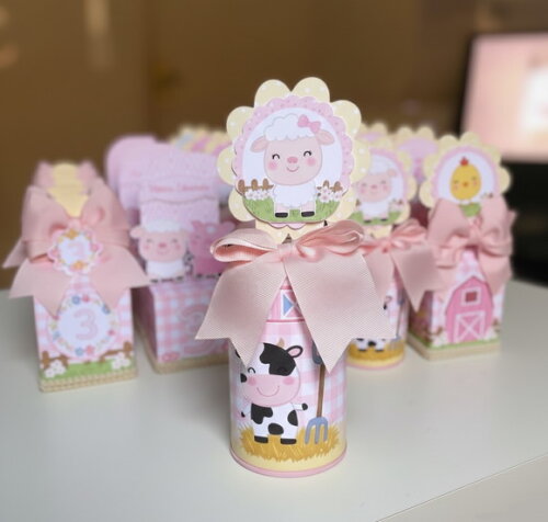 Personalizados de Luxo Linha Premium - Fazendinha Rosa