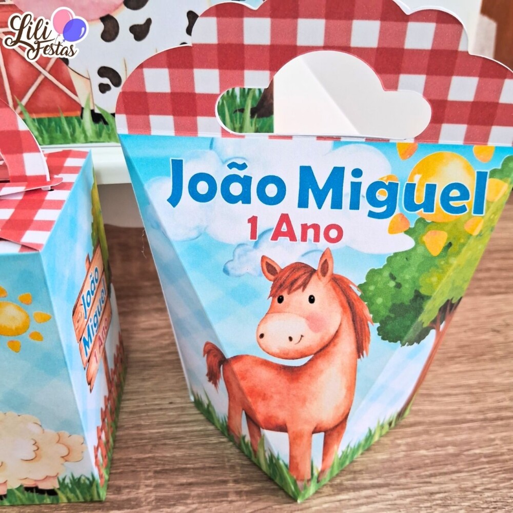 20 Caixinhas Personalizadas Fazendinha