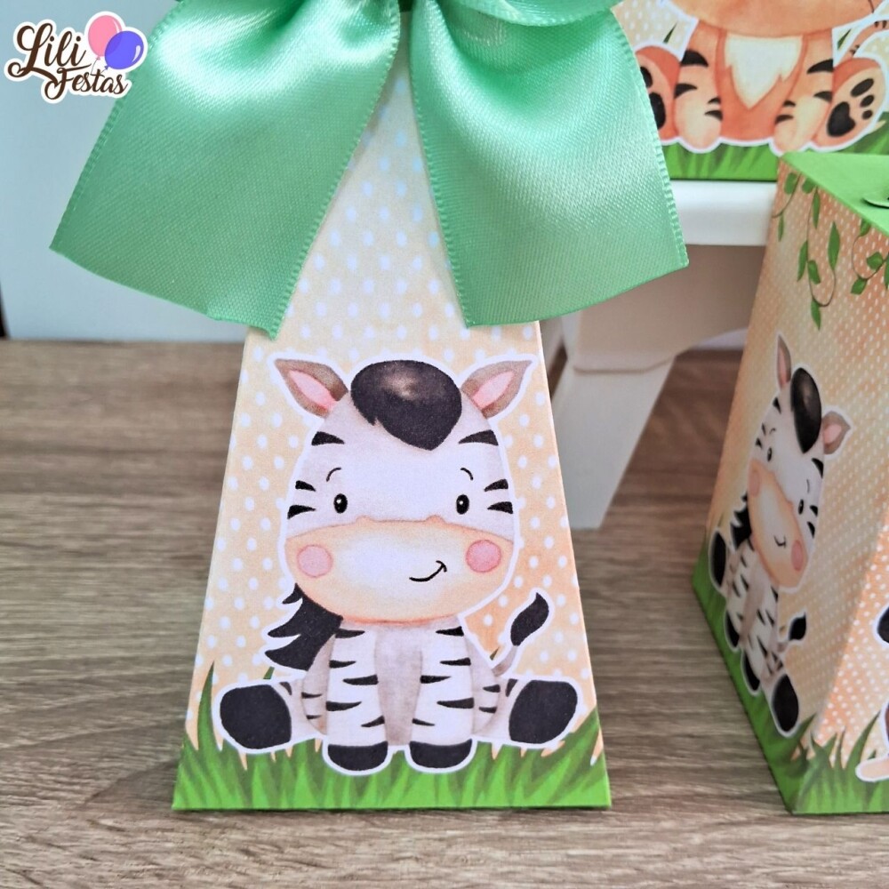 20 Caixinhas Personalizadas Safari