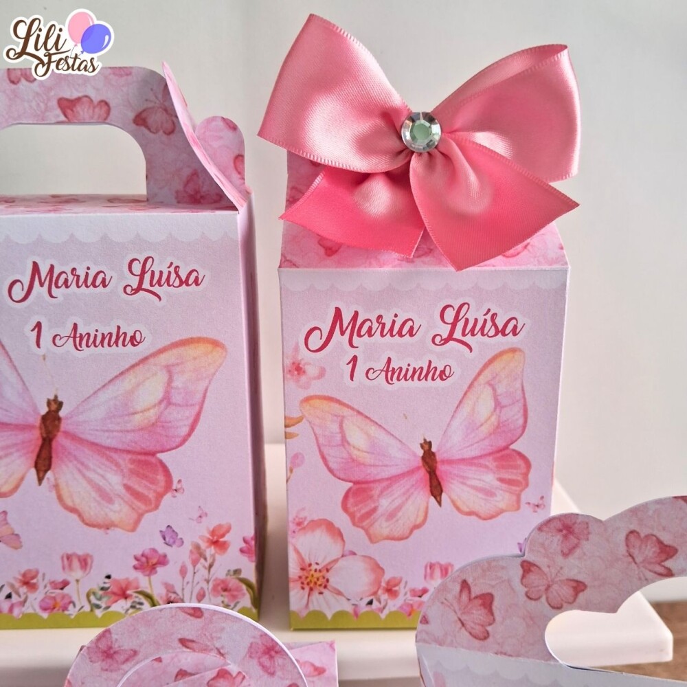 30 Caixinhas Personalizadas Borboletas