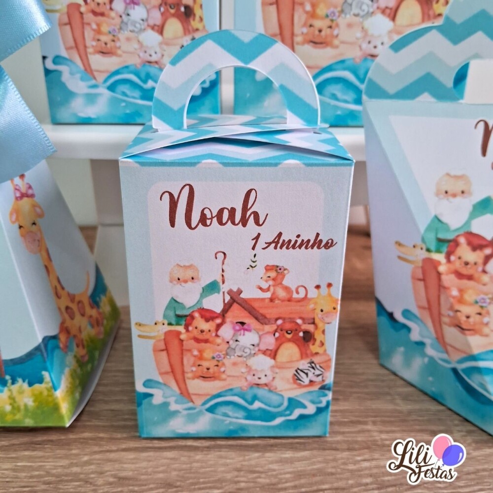 Kit 30 Caixinhas Arca de Noé Prontas com Laço | Artesanou