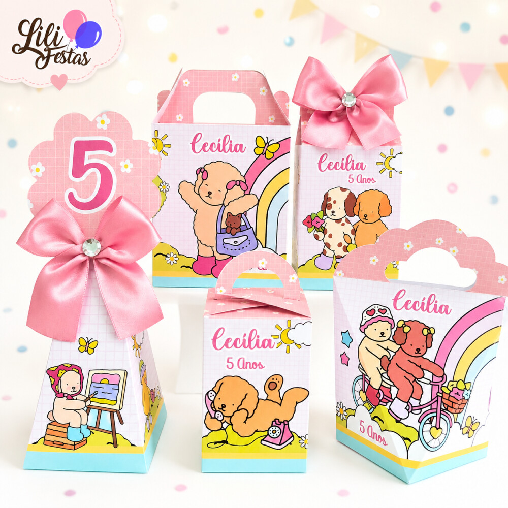 Kit 40 Caixinhas Boobie Goods Prontas com Laço | Artesanou