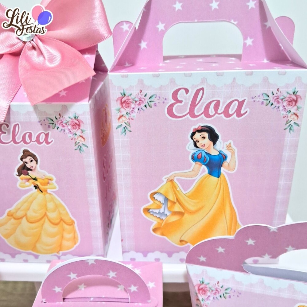 Kit 40 Caixinhas Princesas com Laço | Artesanou