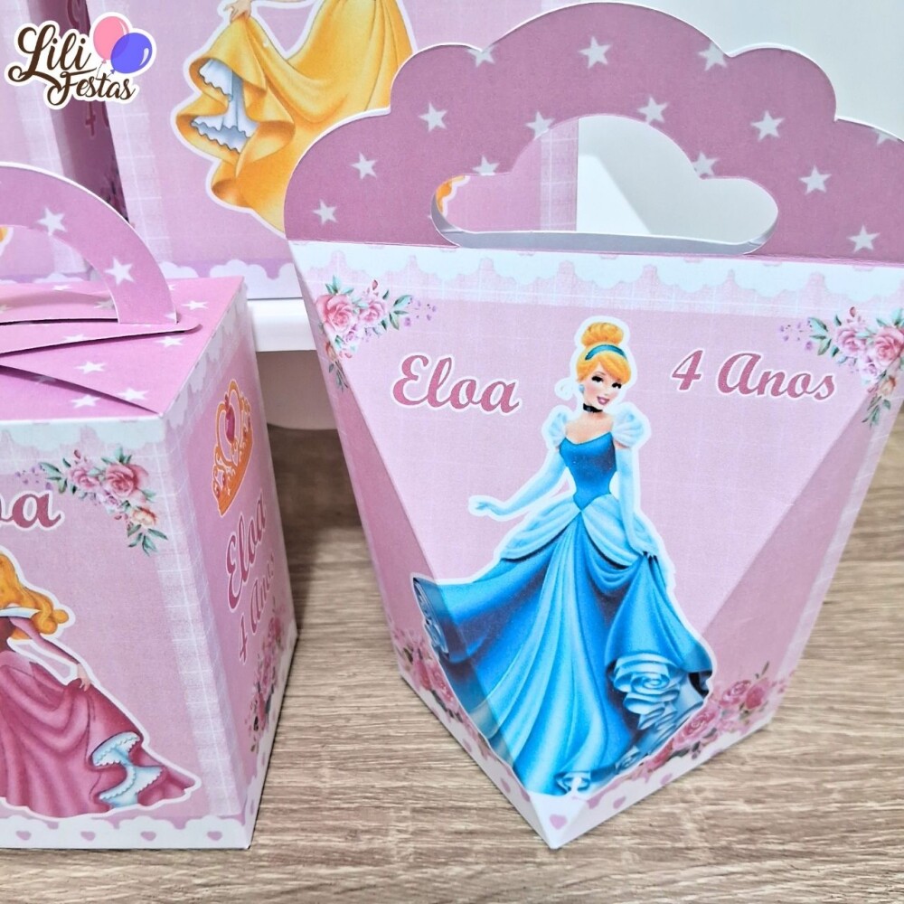 Kit 40 Caixinhas Princesas com Laço | Artesanou
