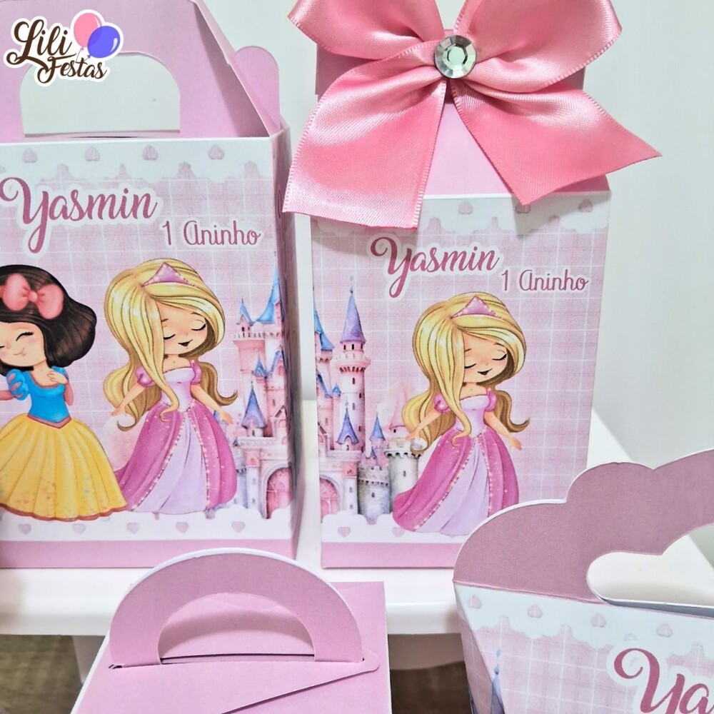 Kit 40 Caixinhas Princesinhas Prontas com Laço | Artesanou