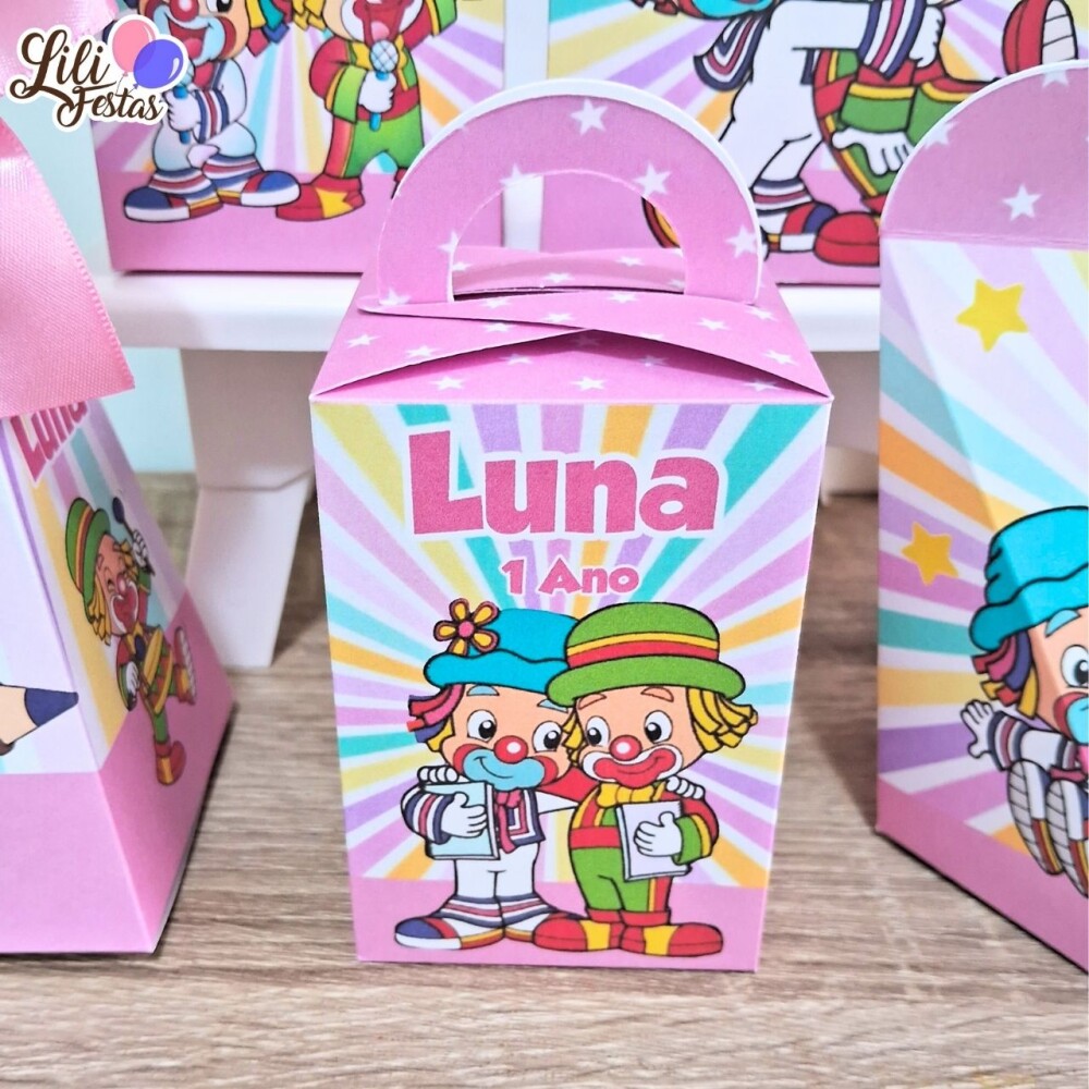 Kit 50 Caixinhas Patati Patatá Rosa Prontas com Laço | Artesano