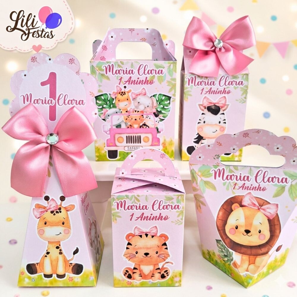 Kit 20 Caixinhas Minnie Rosa Prontas com Laço | Artesanou