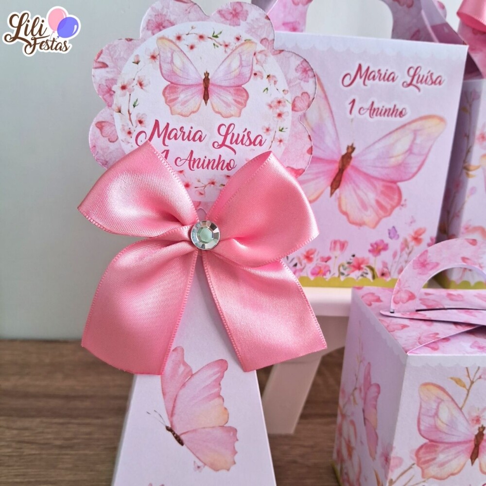 Kit 10 Caixinhas Borboletas Prontas com Laço | Artesanou