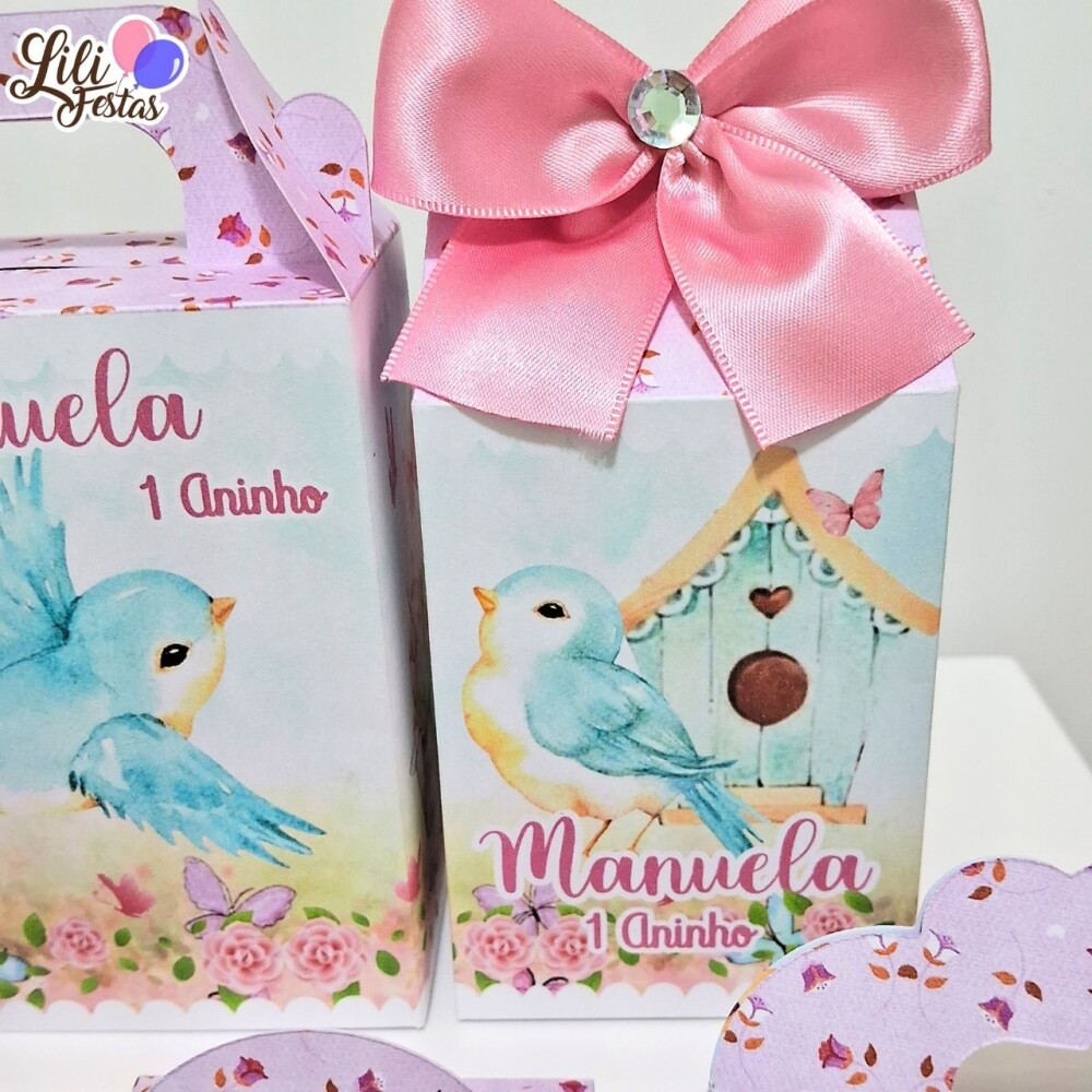 Kit 10 Caixinhas Jardim Encantado Prontas com Laço | Artesanou