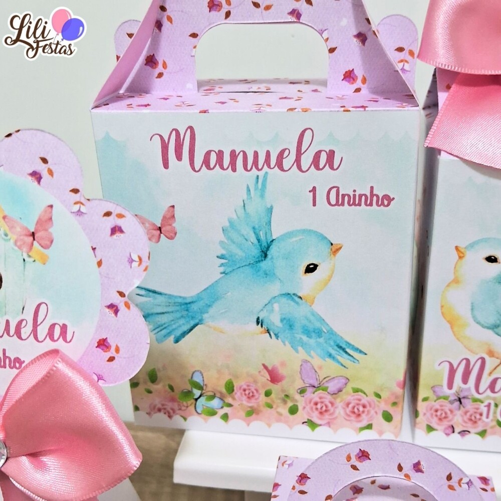 Kit 10 Caixinhas Jardim Encantado Prontas com Laço | Artesanou