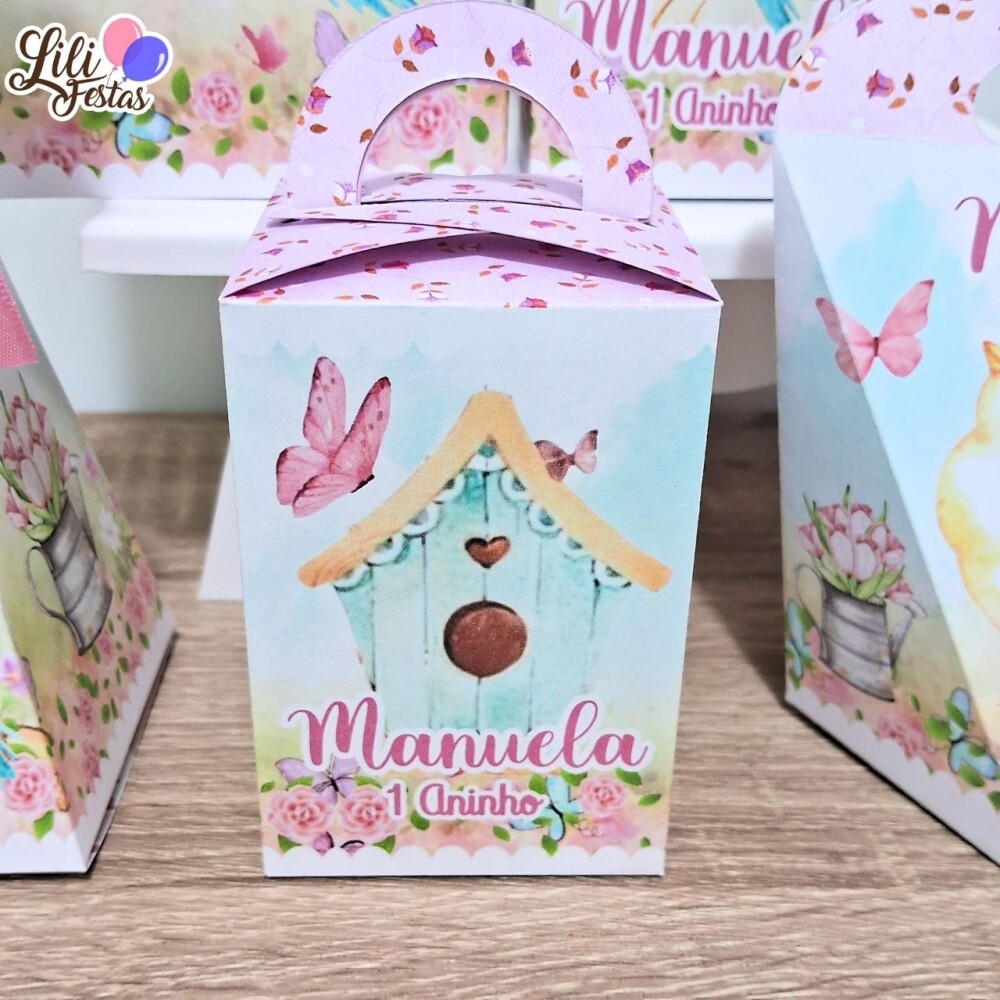 Kit 10 Caixinhas Jardim Encantado Prontas com Laço | Artesanou