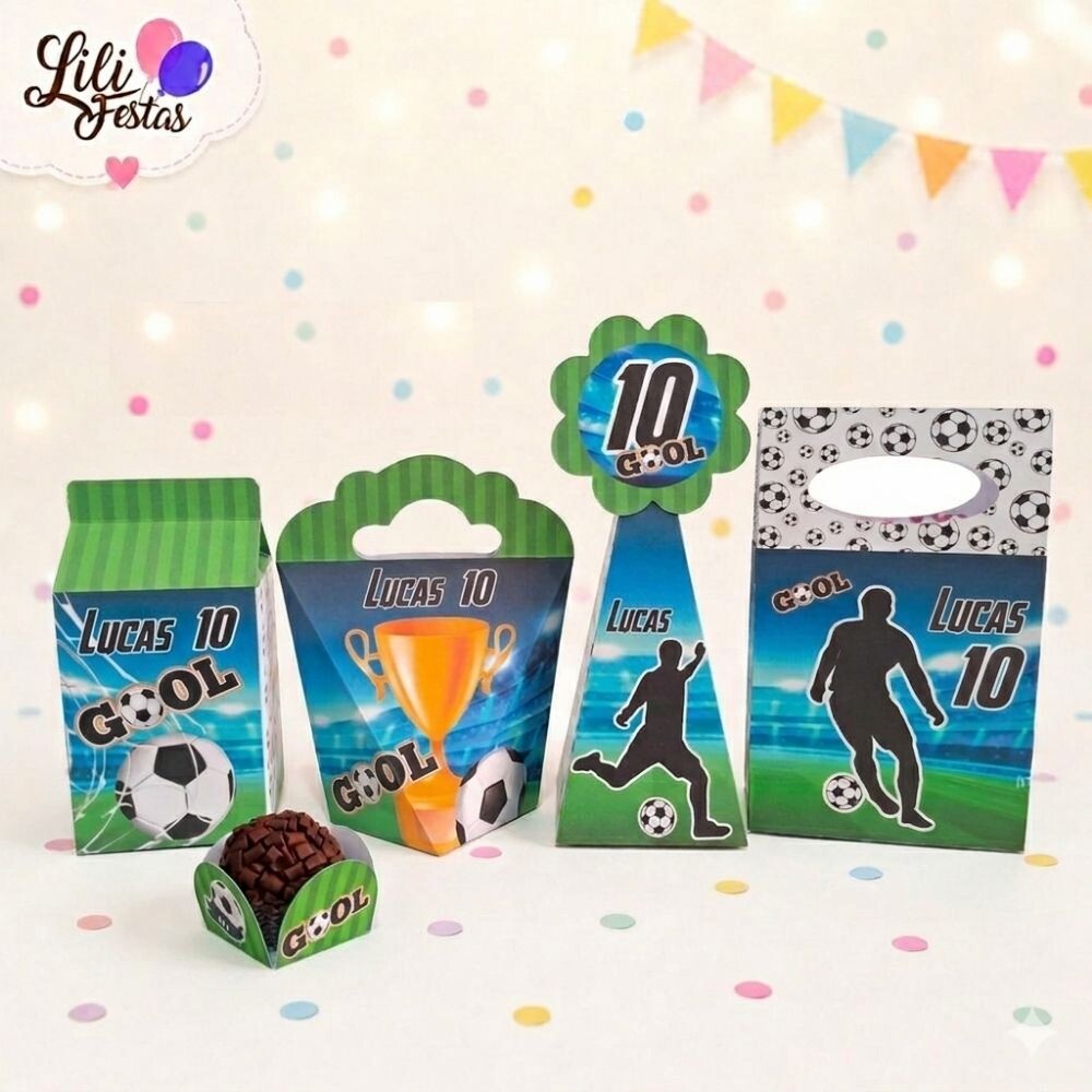 90 Itens Kit Festa Futebol | Artesanou