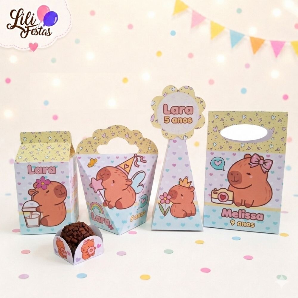 90 Itens Kit Festa Capivara | Artesanou