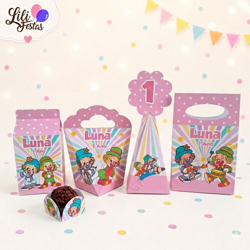 90 Itens Kit Festa Patati Patatá Rosa | Artesanou