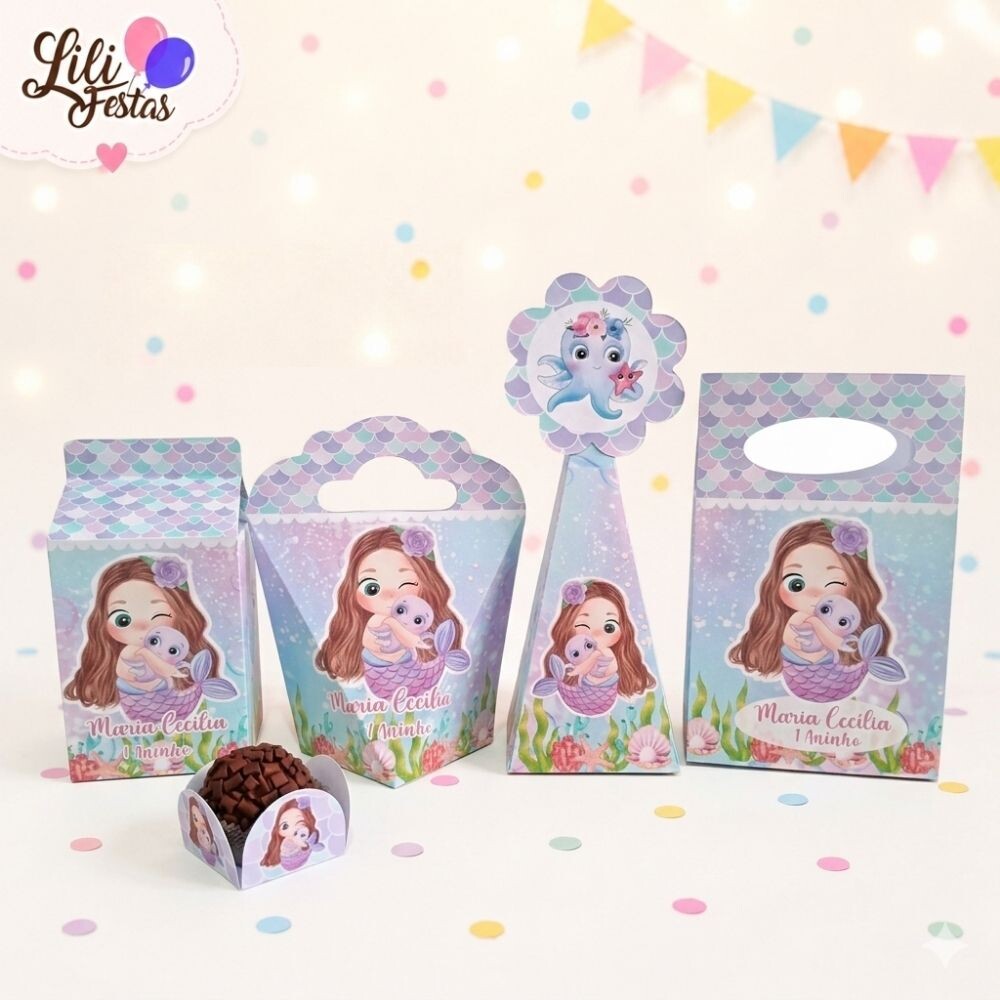 90 Itens Kit Festa Sereinha | Artesanou