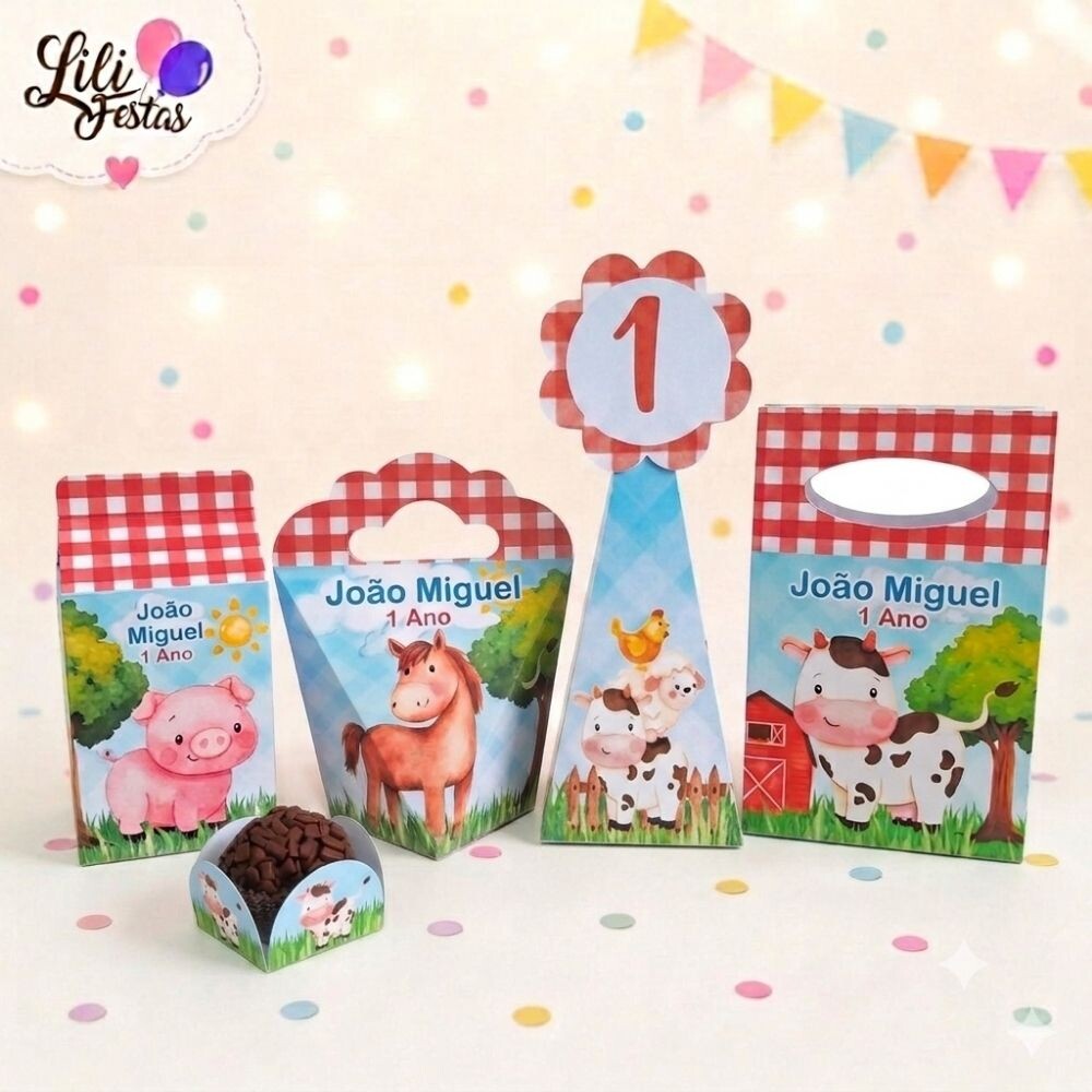 90 Itens Kit Festa Fazendinha | Artesanou