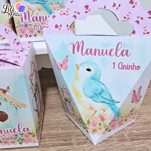 20 Caixinhas Personalizadas Jardim Encantado