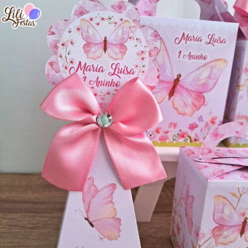 20 Caixinhas Personalizadas Jardim das Borboletas