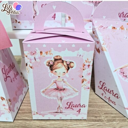 30 Caixinhas Personalizadas Bailarina